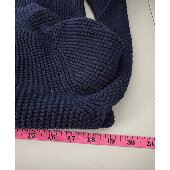 Eddie Bauer Women's Sweater M Button Front Thermal Sweater Top Long Sleeve Blue - Picture 6 of 7